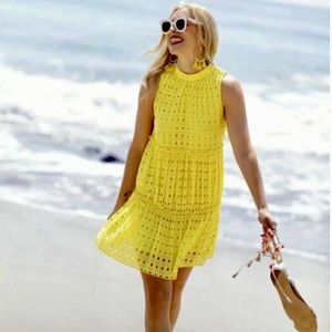 Lilly Pulitzer Indira Swing Dress Yellow Eyelet